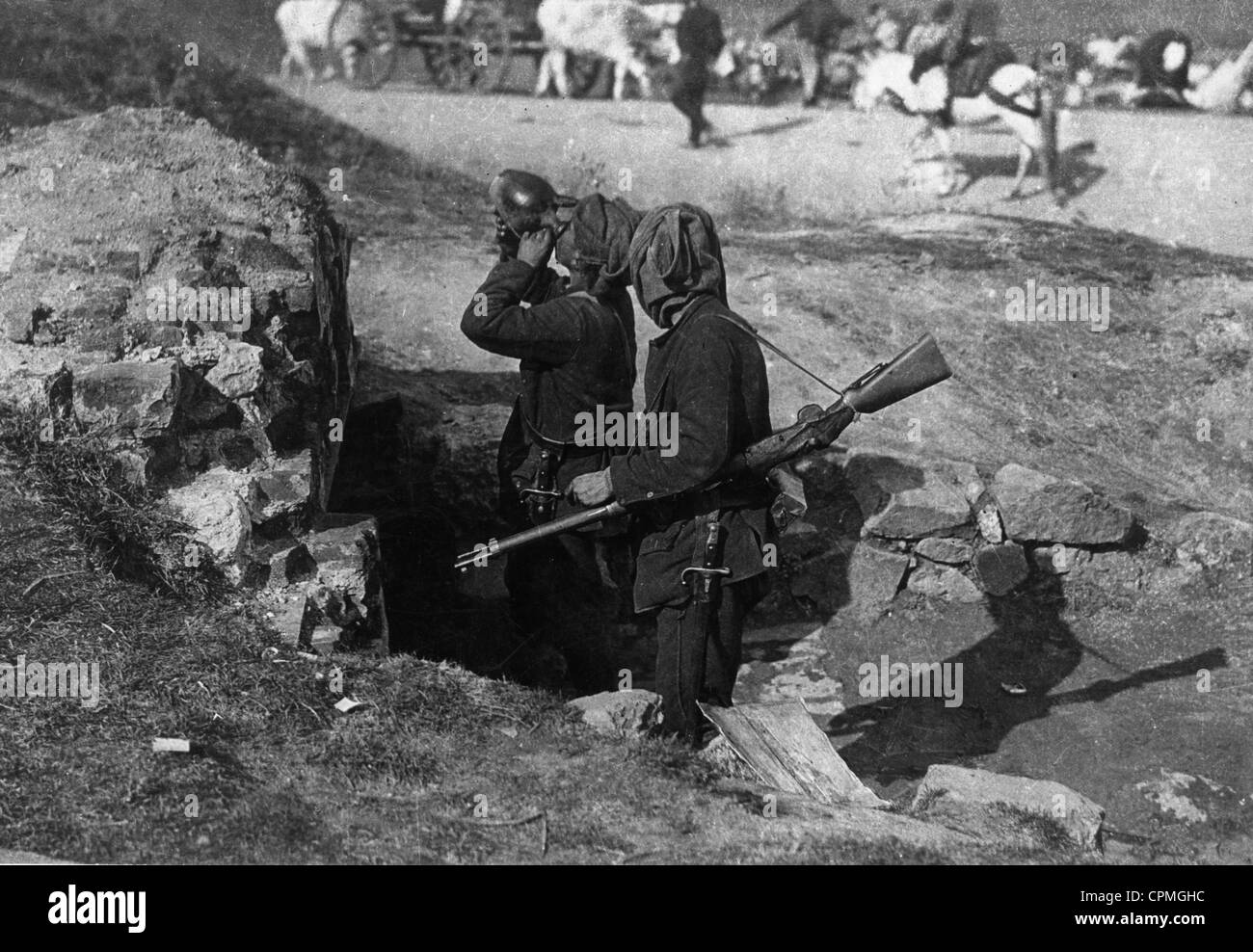 Turkish soldiers in the First World War, 1914 Stock Photo