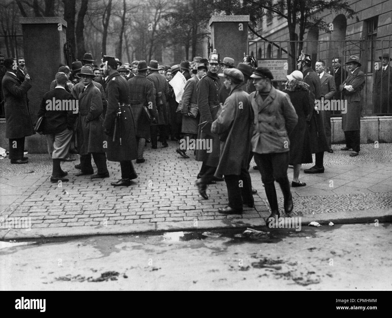 Unrest at the University in Berlin, 1932 Stock Photo