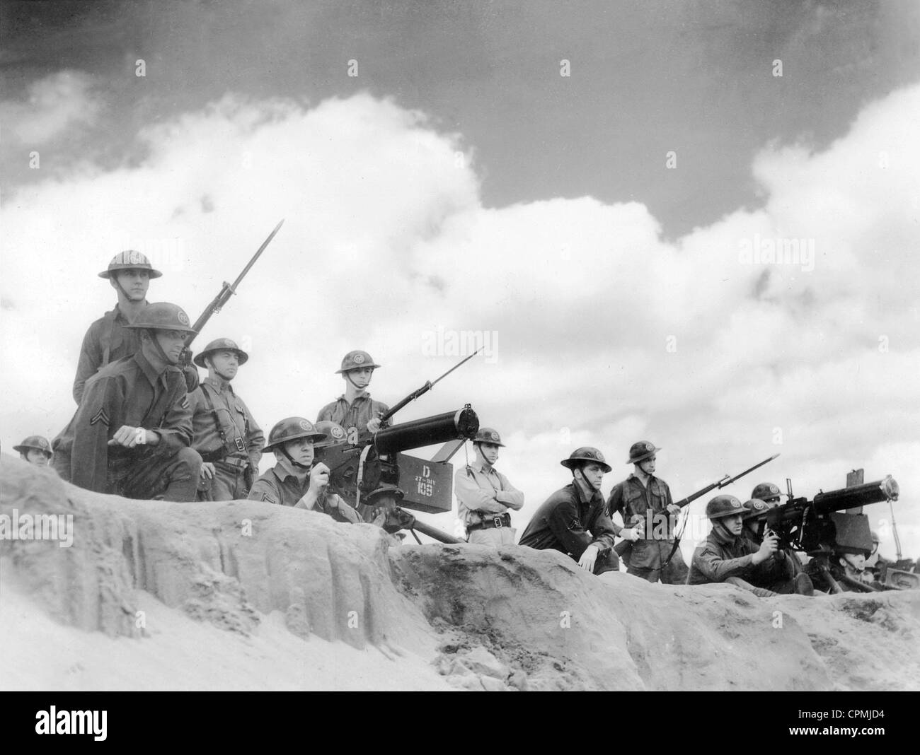 American soldiers during a maneuver, 1935 Stock Photo
