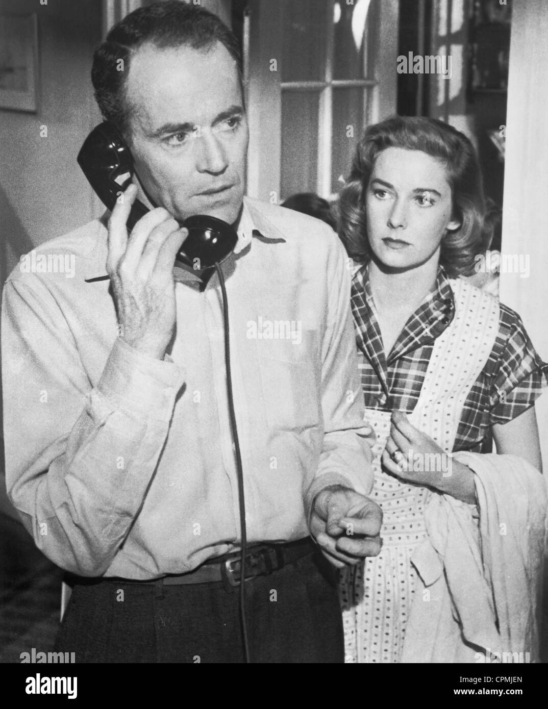 The Wrong Man  Year: 1956  USA Director: Alfred Hitchcock Henry Fonda, Vera Miles Stock Photo