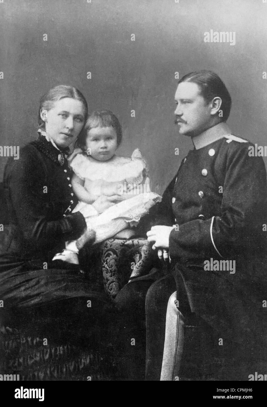 The von Hindenburg family, around 1885 Stock Photo