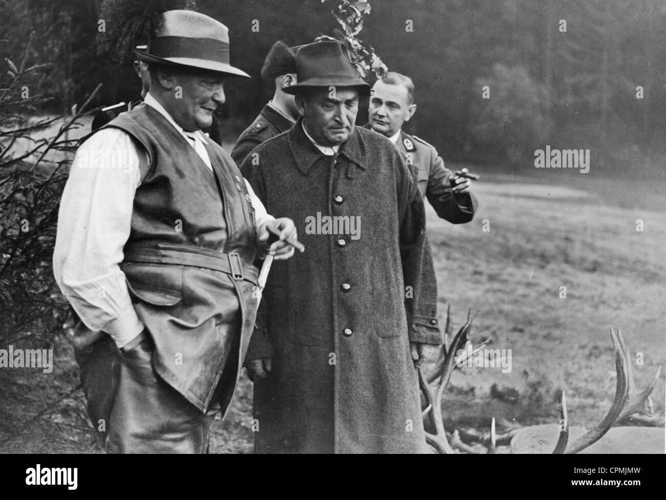 Hermann Goering with Gyula Gombos, 1930s Stock Photo
