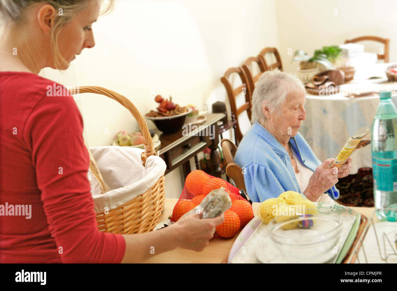 SOCIAL AID FOR ELDERLY PERSON Stock Photo Alamy