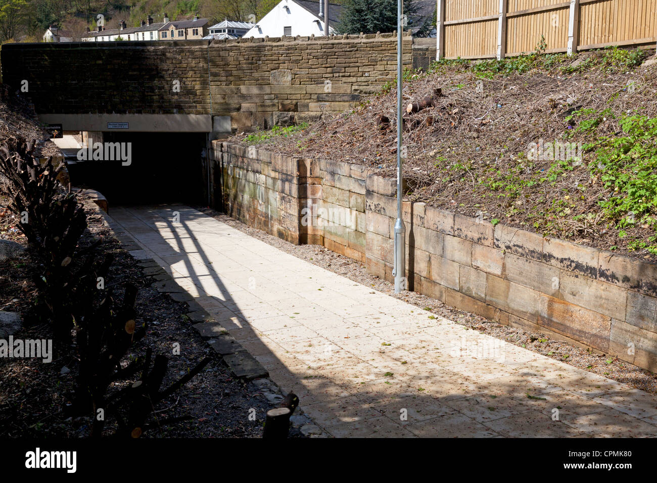 Footpath using the former bed of the Halifax branch of the Calder