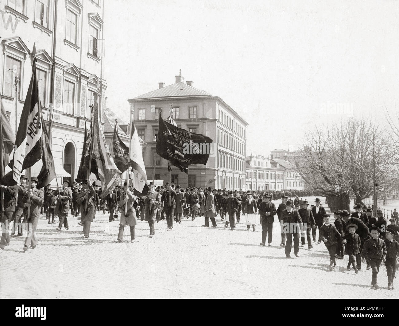 General strike in Sweden 1902 Stock Photo
