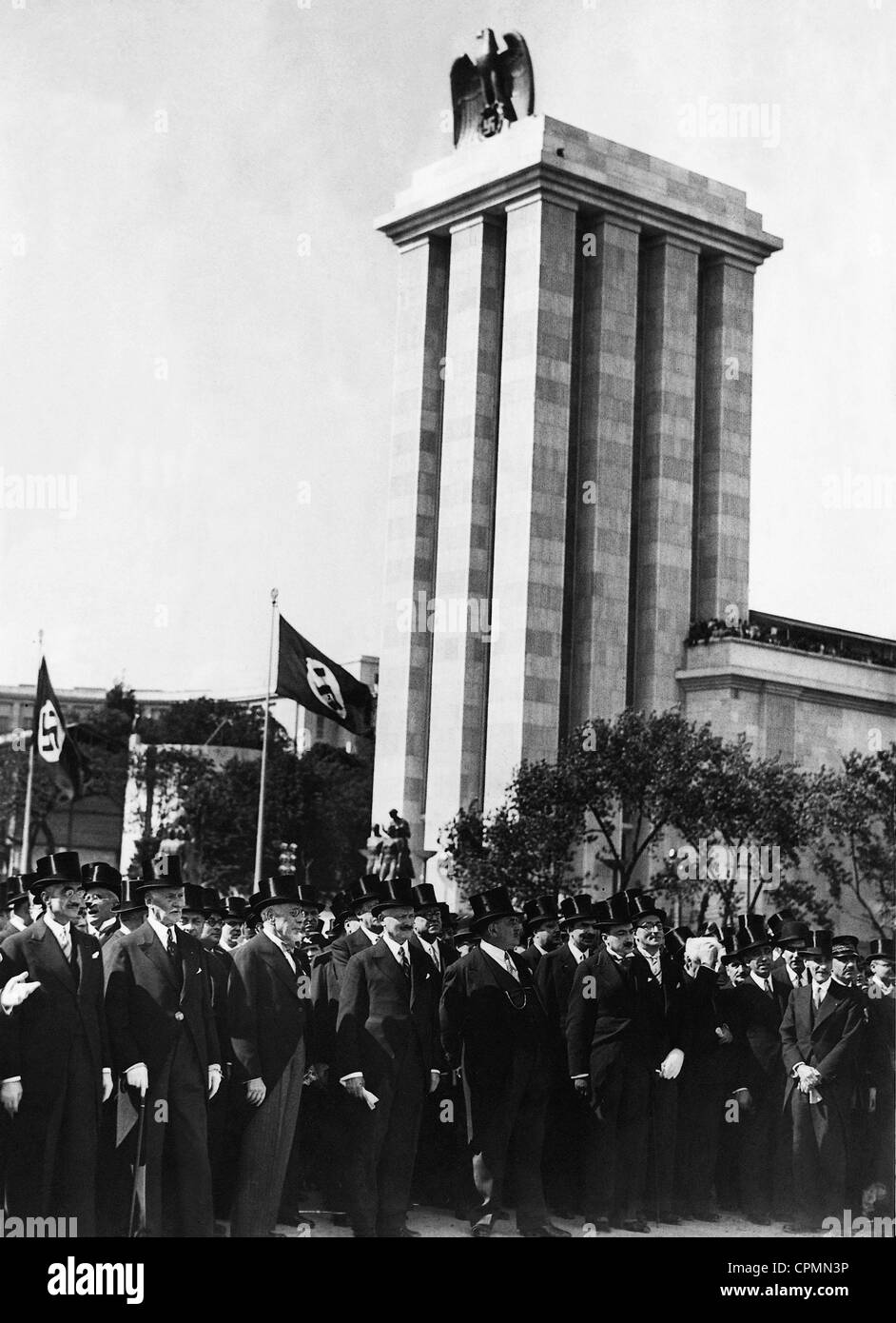 German Pavilion at the World Exhibition in Paris, 1937 Stock Photo