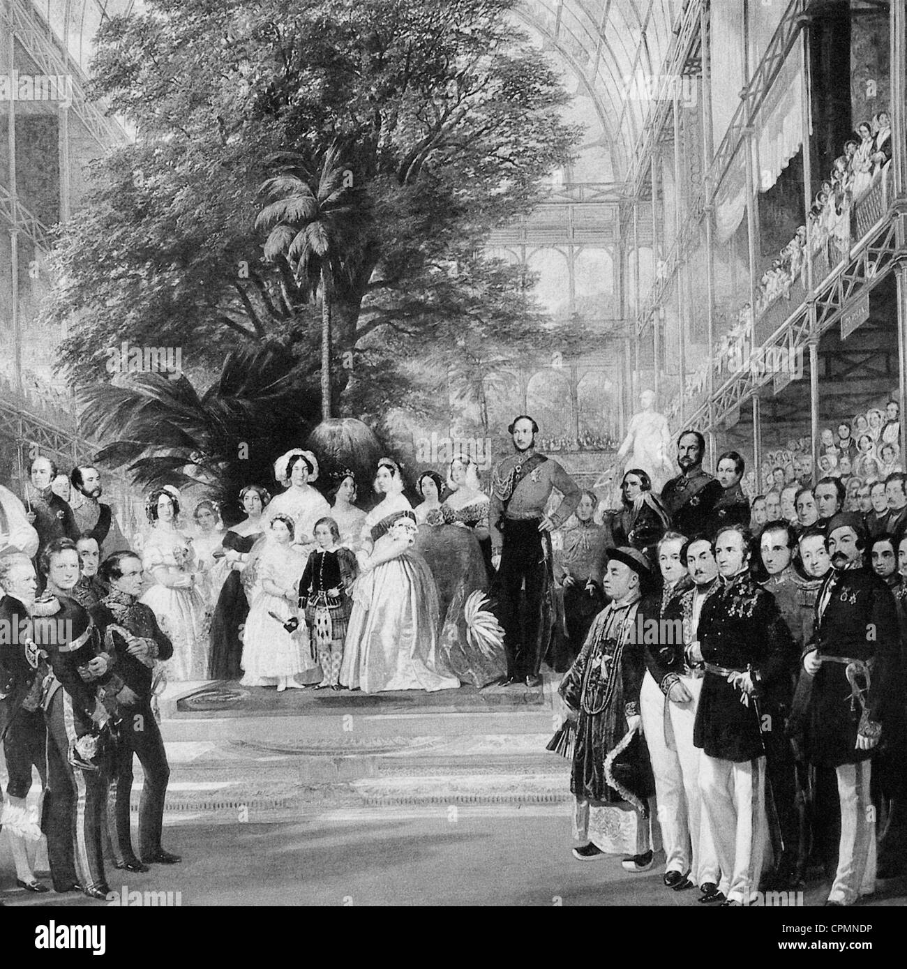 Queen Victoria opens the World Exhibition in London, 1851 Stock Photo