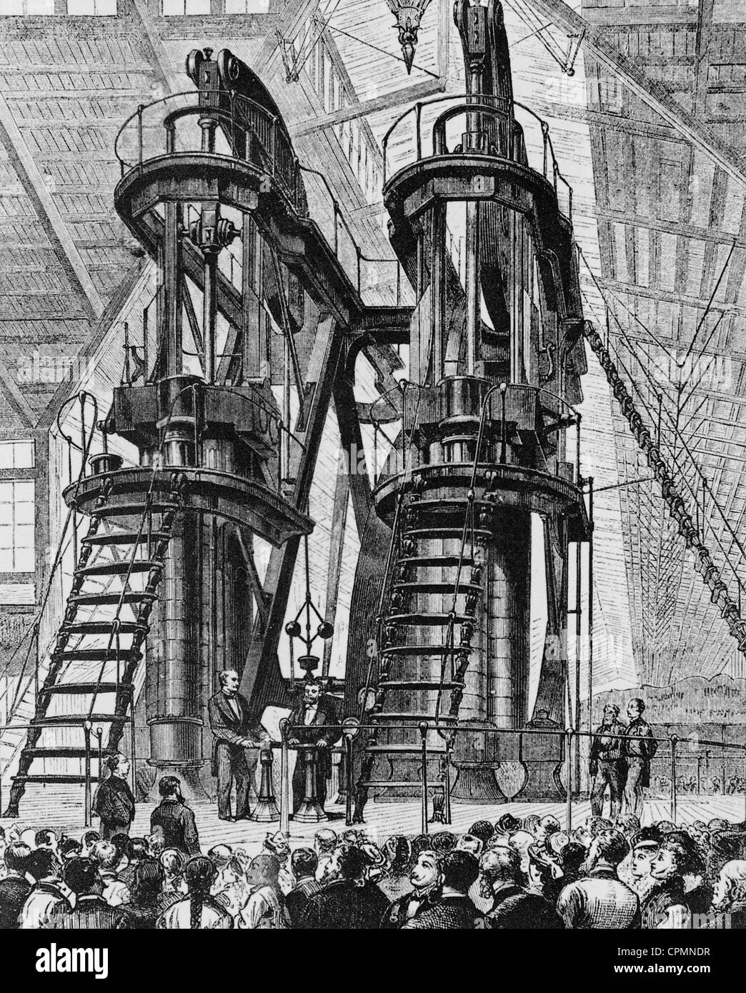 Demonstration steam engine world exhibition hires stock photography