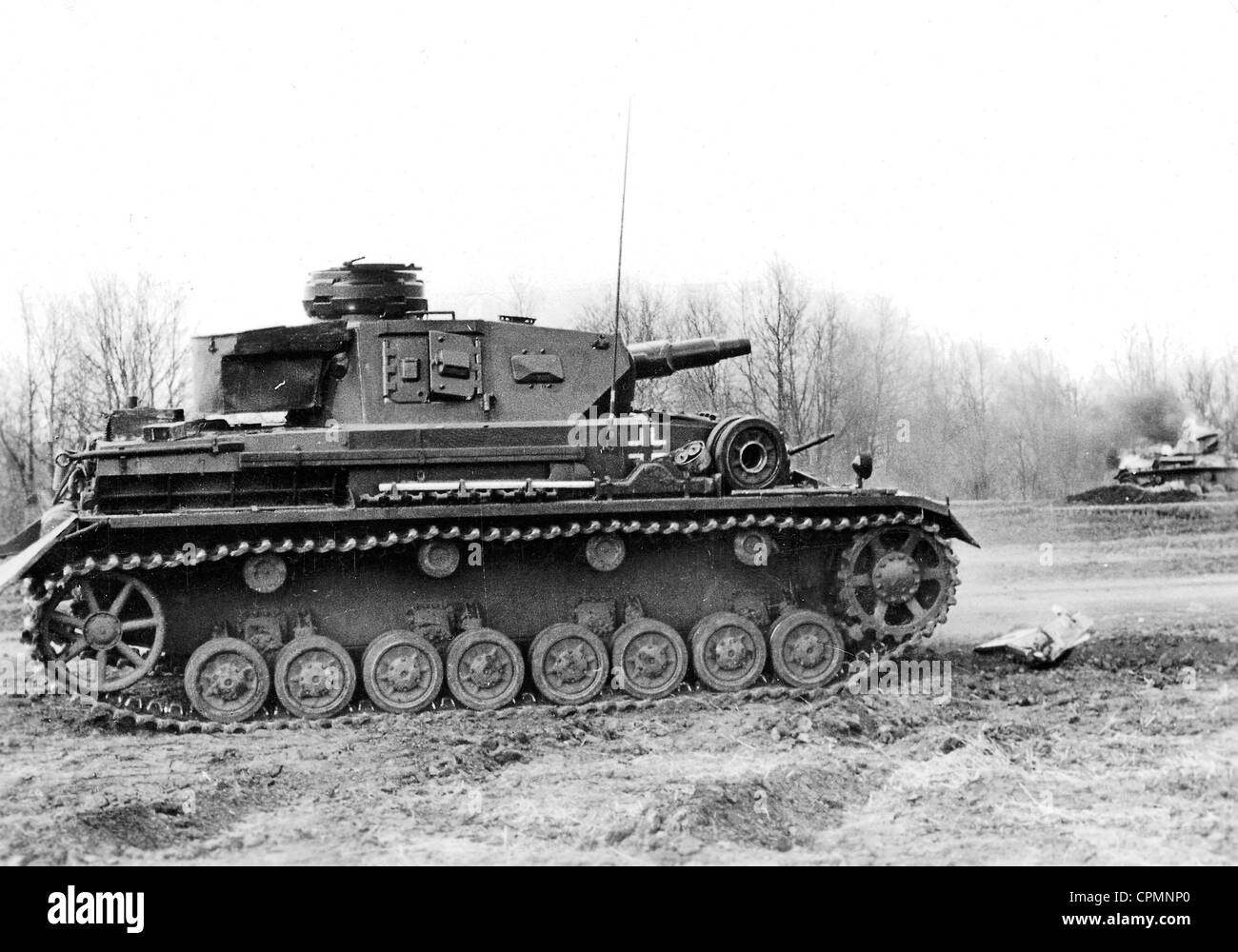 German Panzer IV on the Eastern Front, 1942 Stock Photo