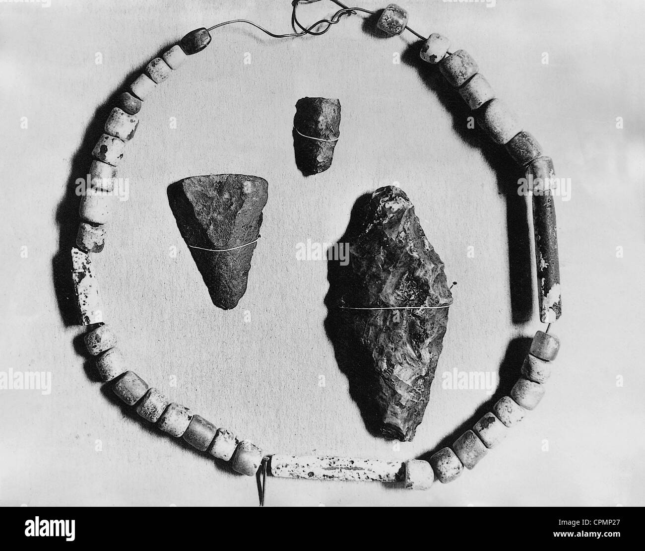 Prehistoric finds in California, 1929 Stock Photo