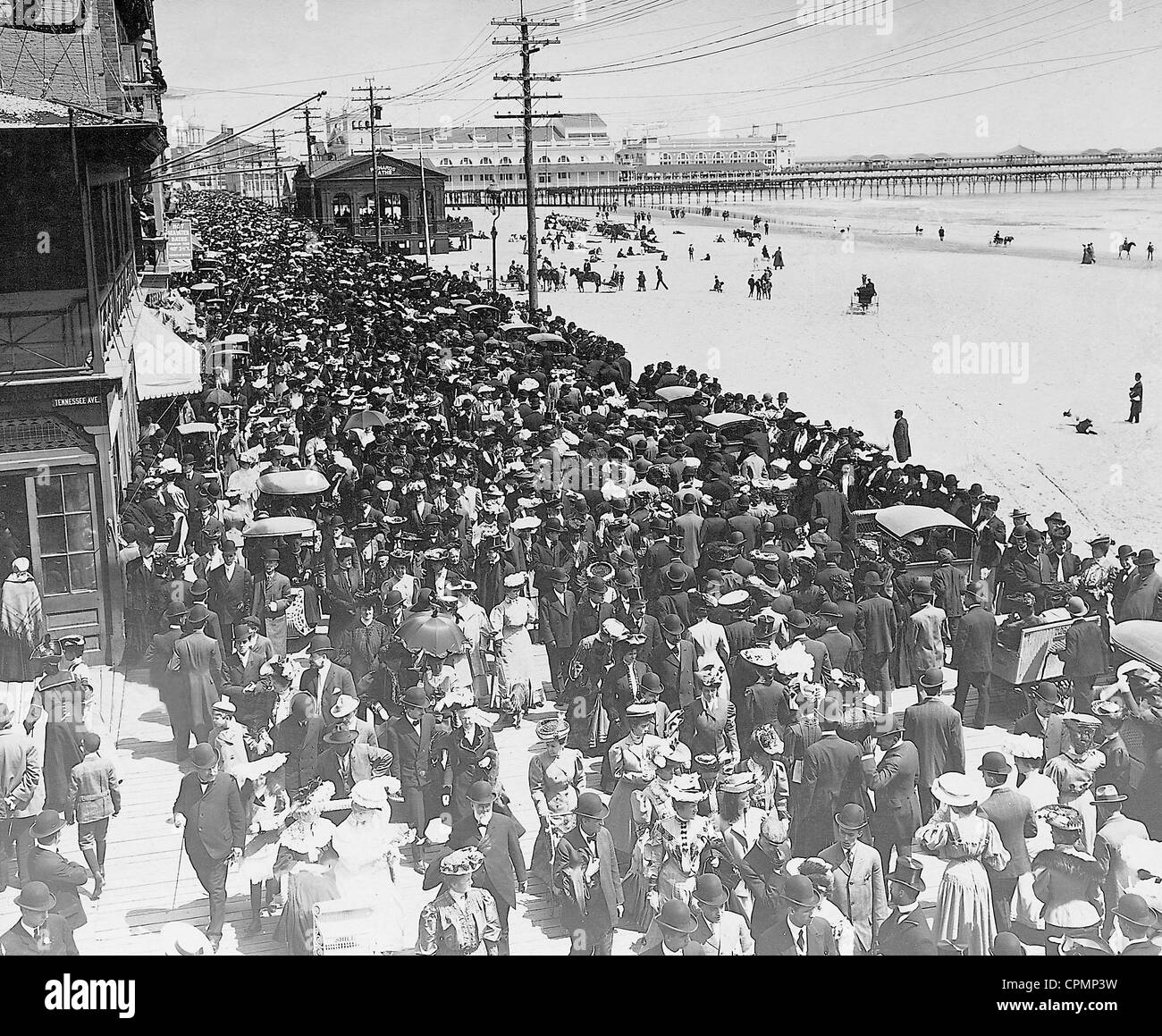 Beach promenade in Jersey City, 1906 Stock Photo Alamy
