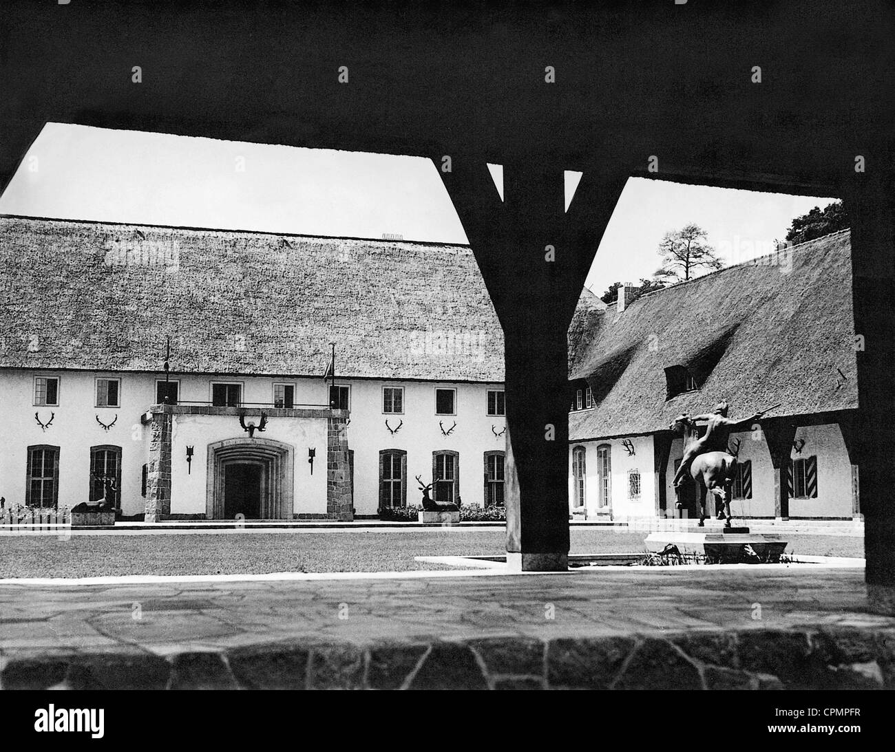 Courtyard of Karinhall, 1938 Stock Photo
