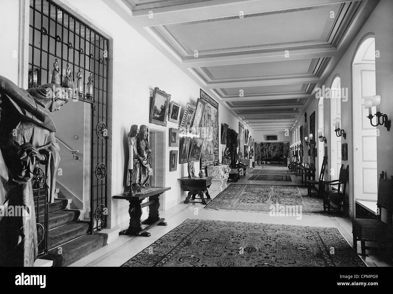 Corridor in Goring's country residence Karinhall, 1938 Stock Photo