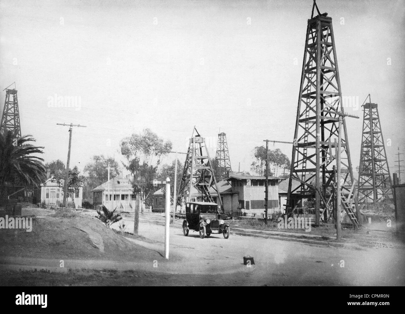 Pumpjacks in Los Angeles, 1924 Stock Photo Alamy