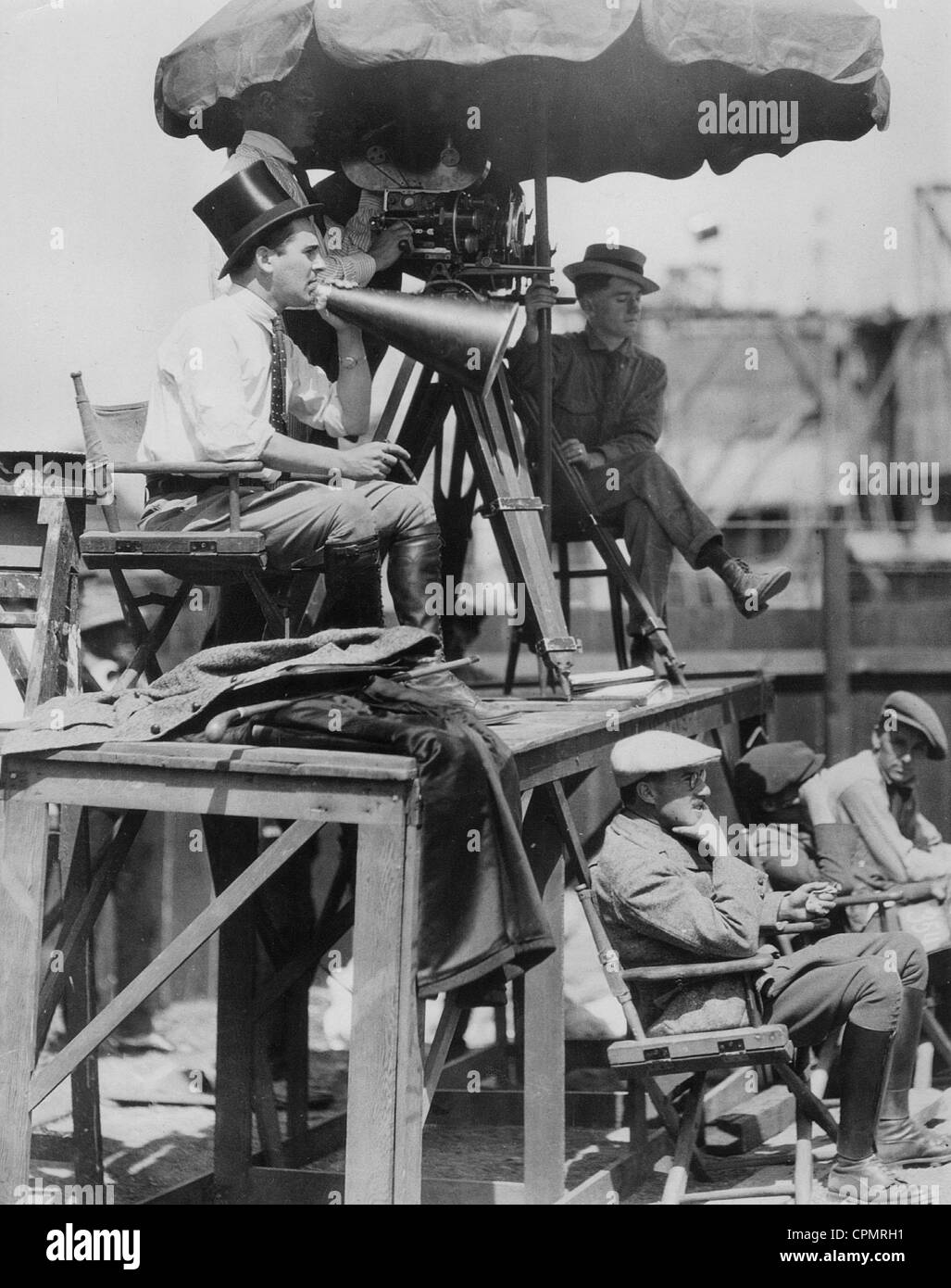 Rex Ingram during the shooting of 'The Four Horsemen of the Apocalypse', 1921 Stock Photo