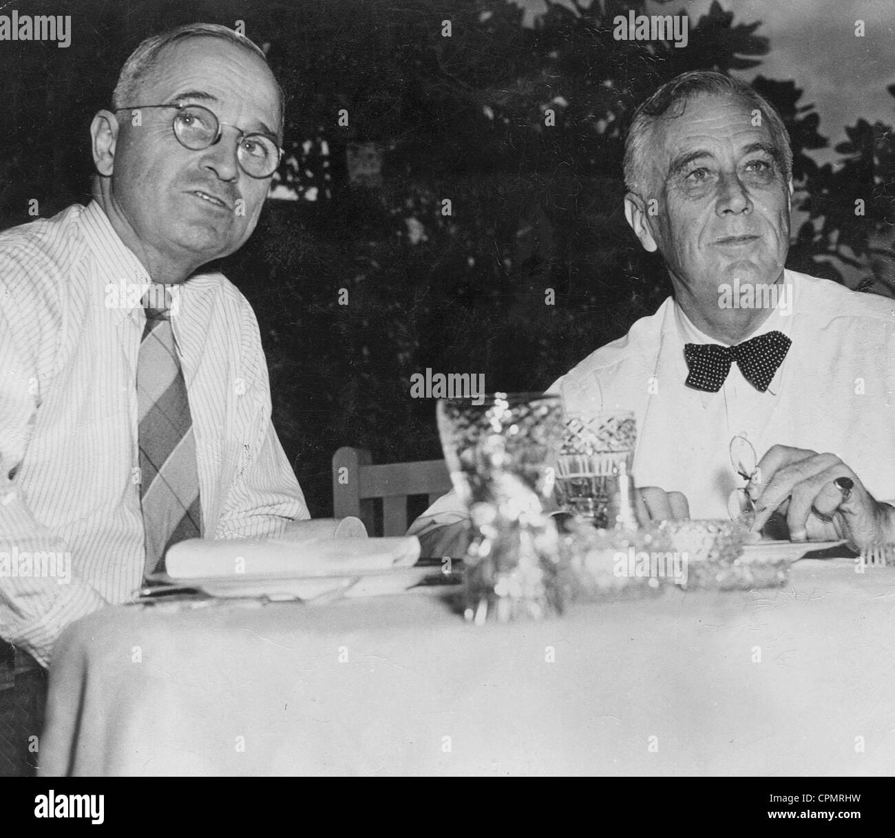 Harry Truman and Franklin Delano Roosevelt, 1944 Stock Photo