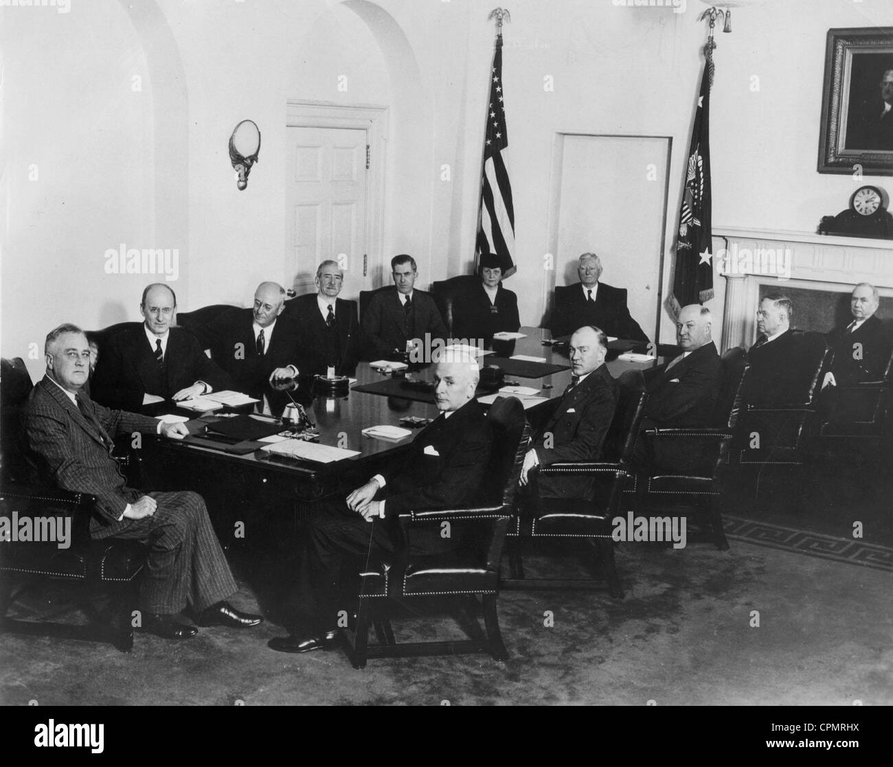 The cabinet of Franklin Delano Roosevelt, 1937 Stock Photo