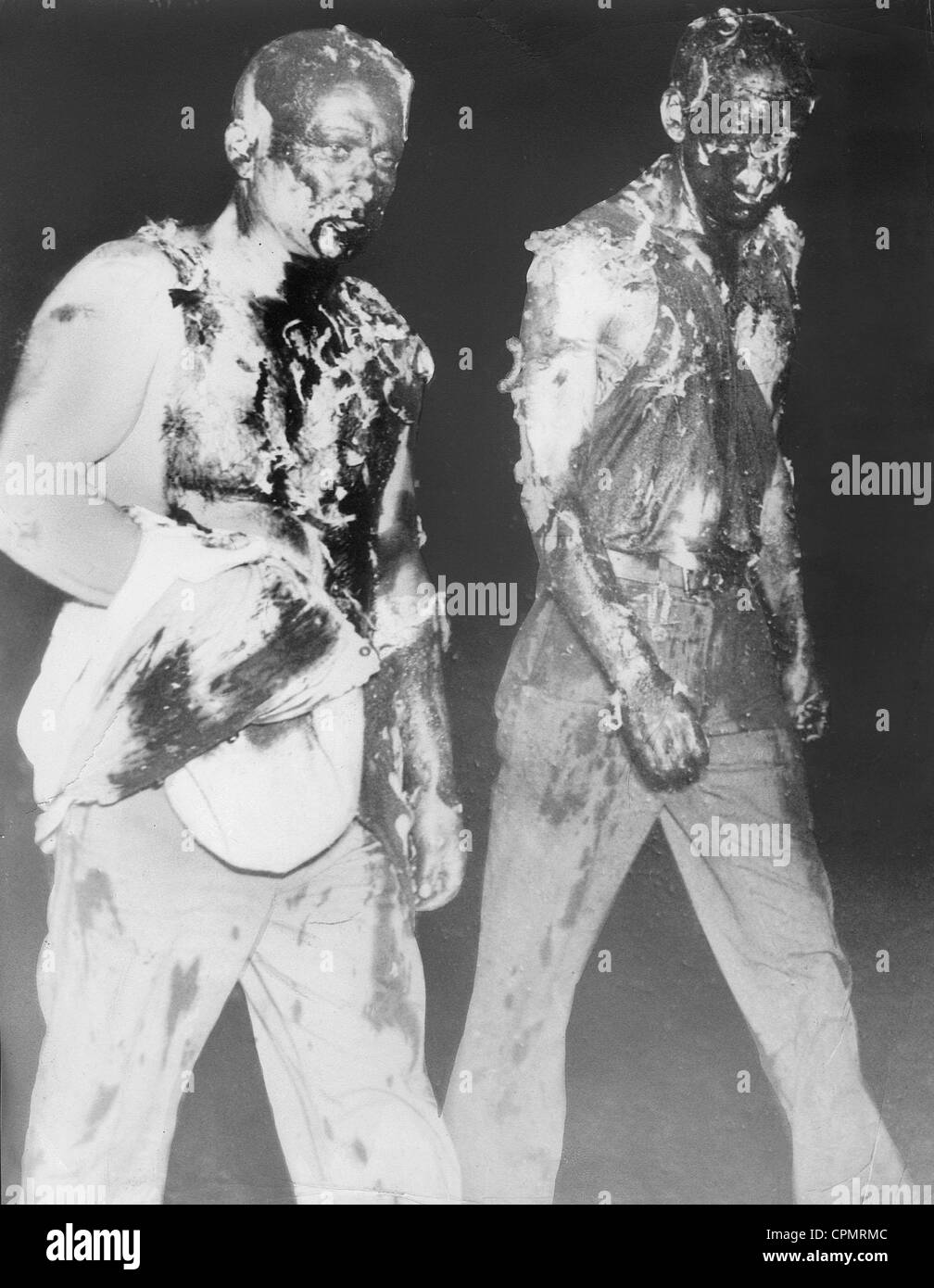 Tarred and feathered Communists in Santa Rosa, 1935 Stock Photo