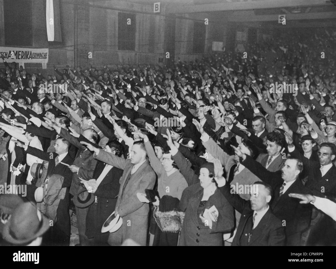 Gathering of the German-American organisation of Nazi-sympathisers, DAWA (Deutsch-amerikanischer Wirtschaftsausschuss), New Stock Photo