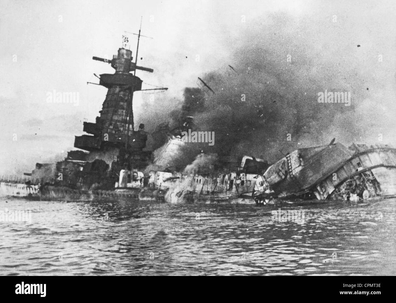 Blasting of the Armor-Plated Vessel 'Admiral Graf Spee,' 1939 Stock Photo