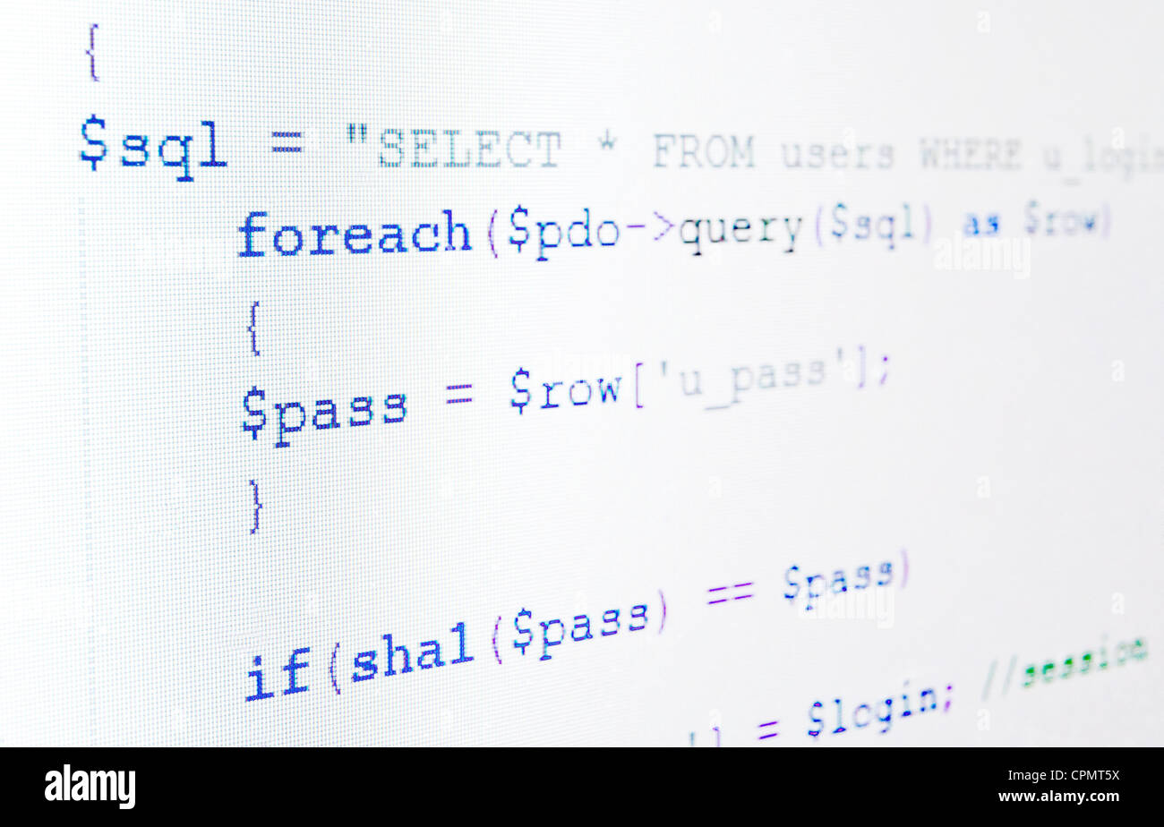 Php programming language hi-res stock photography and images - Alamy
