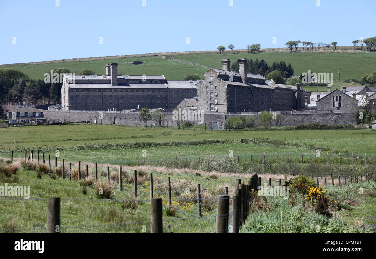 HMP Dartmoor.  Category C men's prison in Princetown high on Dartmoor in Devon. Picture by James Boardman. Stock Photo