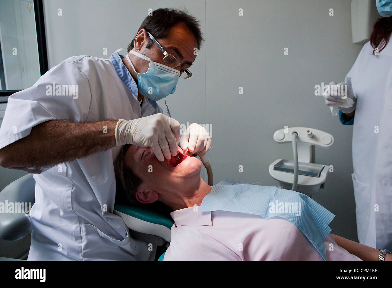 DENTAL CARE FOR ELDERLY PERSON Stock Photo Alamy