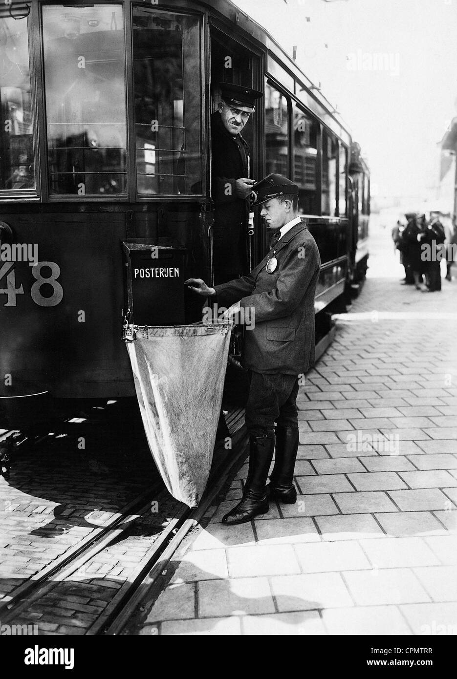 Streetcar mailbox, 1928 Stock Photo