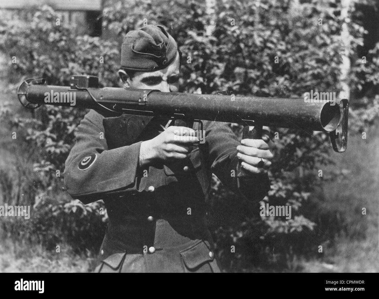 American soldier with a Bazooka, 1943 Stock Photo