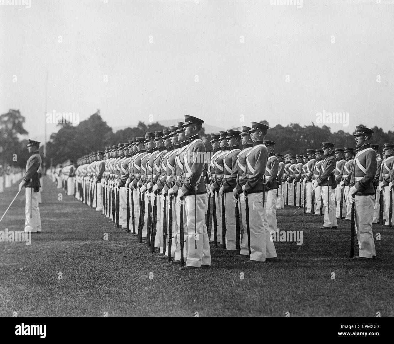 Cadets of the American military academy West Point, 1929 Stock Photo