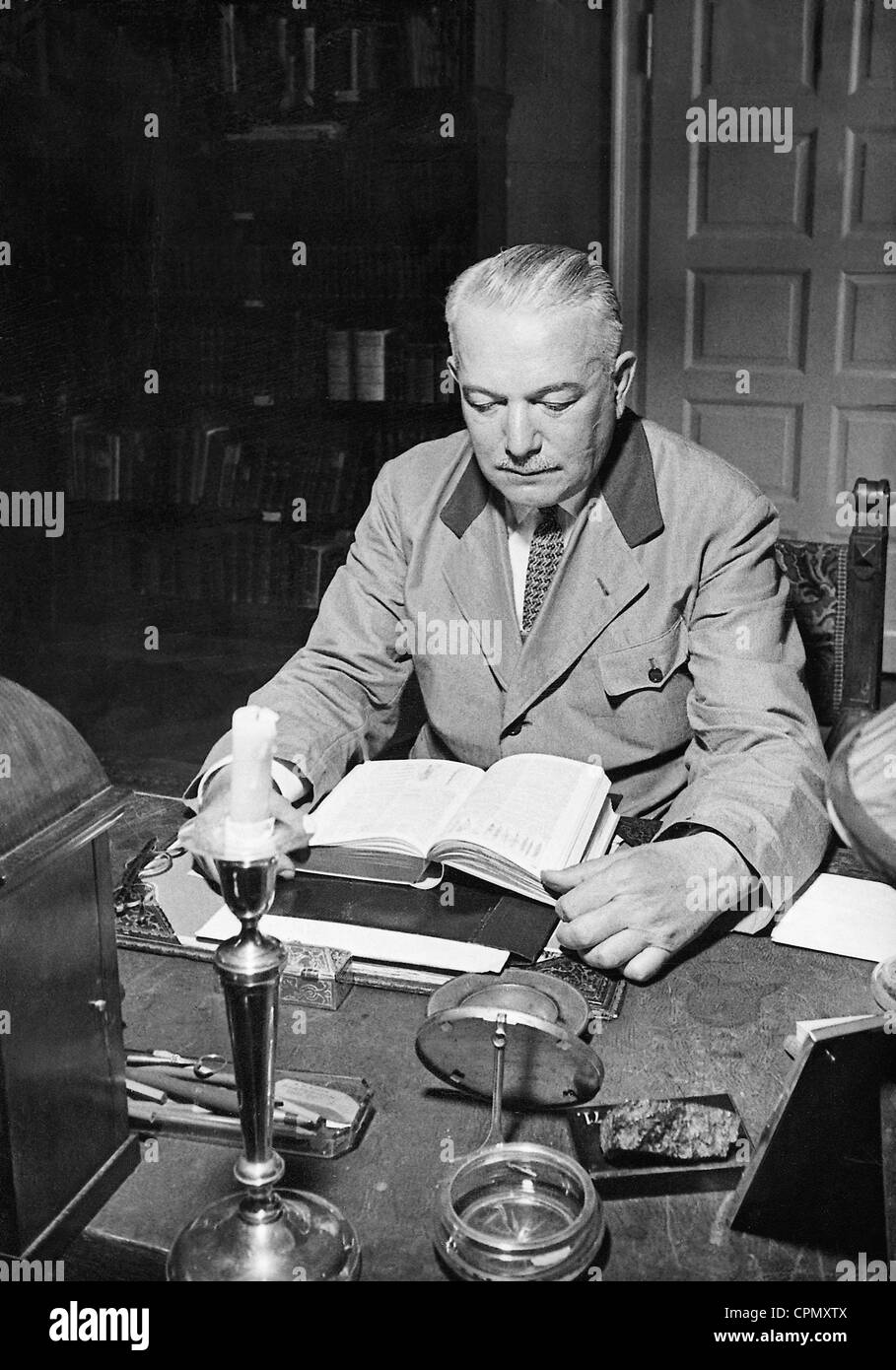 Konstantin von Neurath at his desk, 1935 Stock Photo