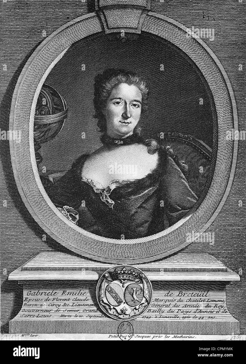 Marquise Emilie du Chatelet Stock Photo - Alamy