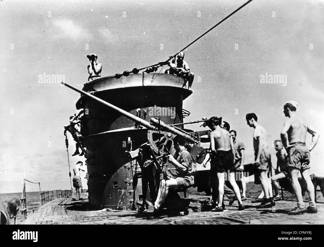 German Submarine on a Mission, 1944 Stock Photo