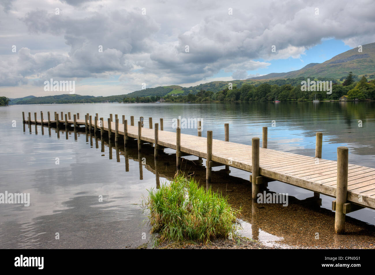 Pier on Coniston Water in Ambleside The Lake District, Cumbria where