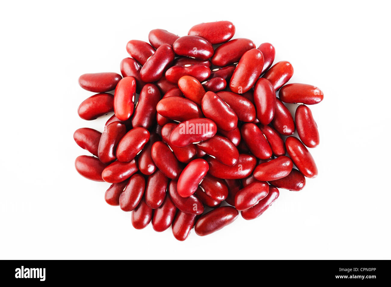 kidney beans on white Stock Photo