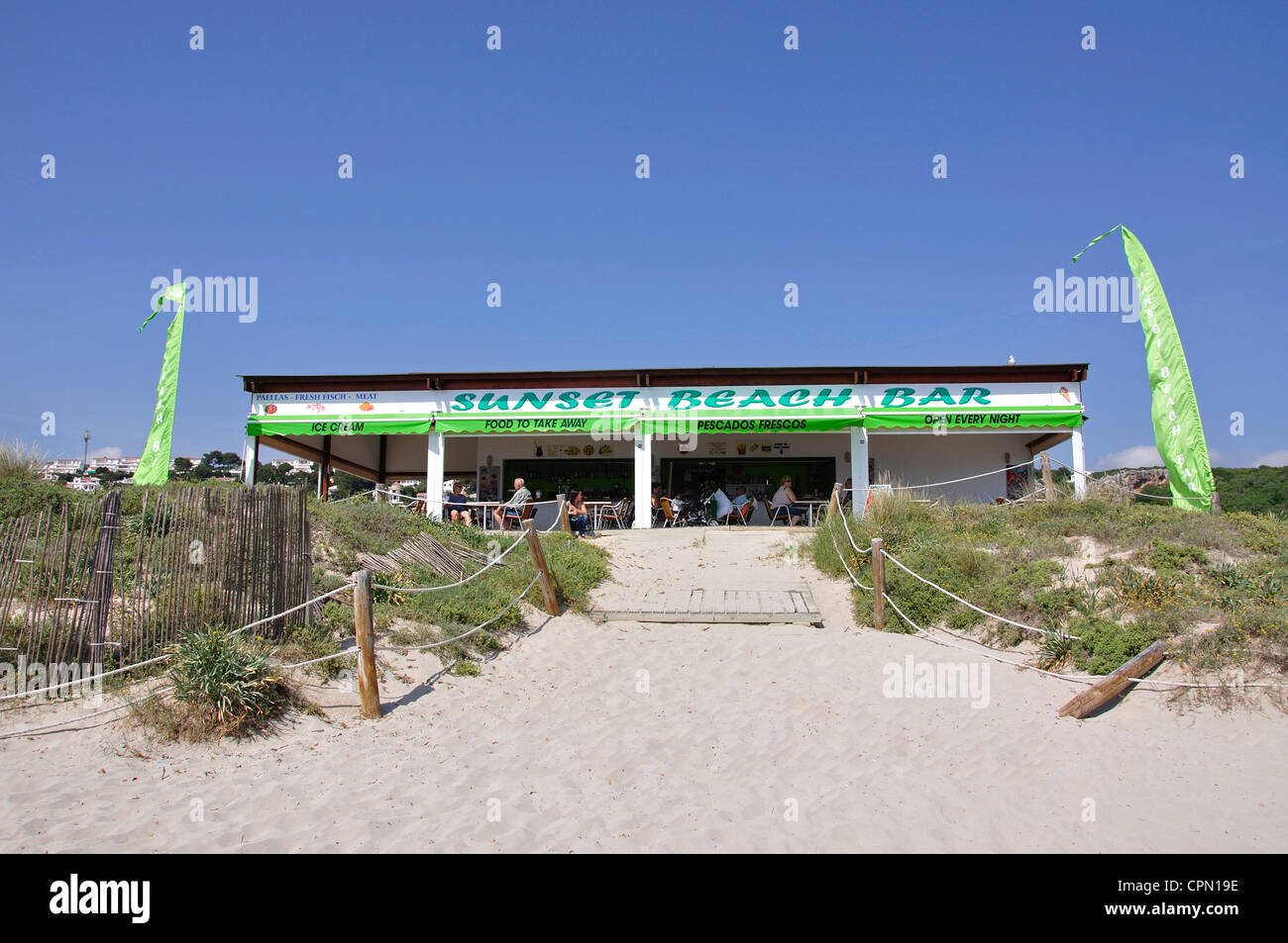 Sunset Beach Bar, Platja de Son Bou, Son Bou, Menorca, Balearic Islands