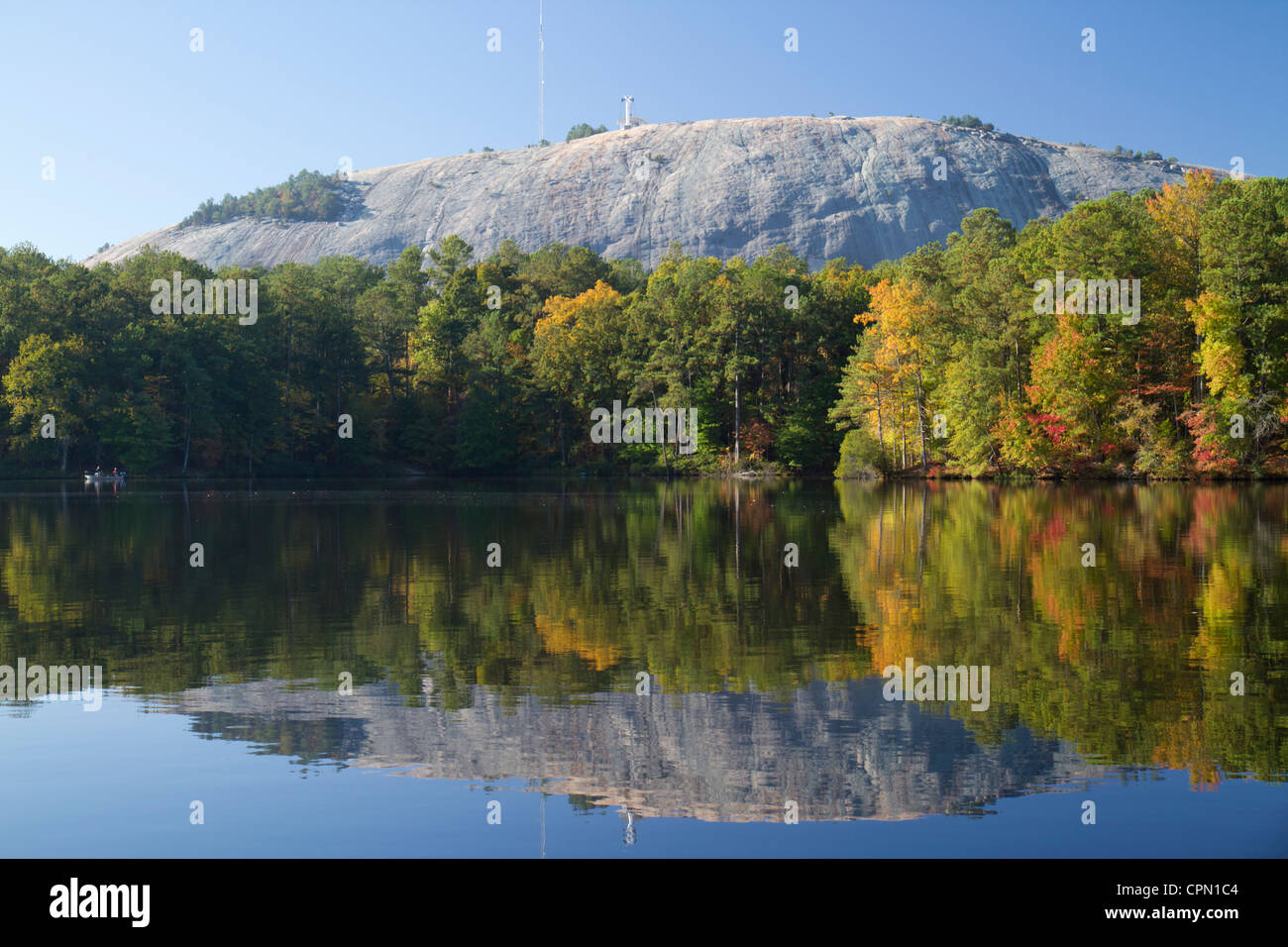 Autumn in the Stone Mountain park, Georgia Stock Photo