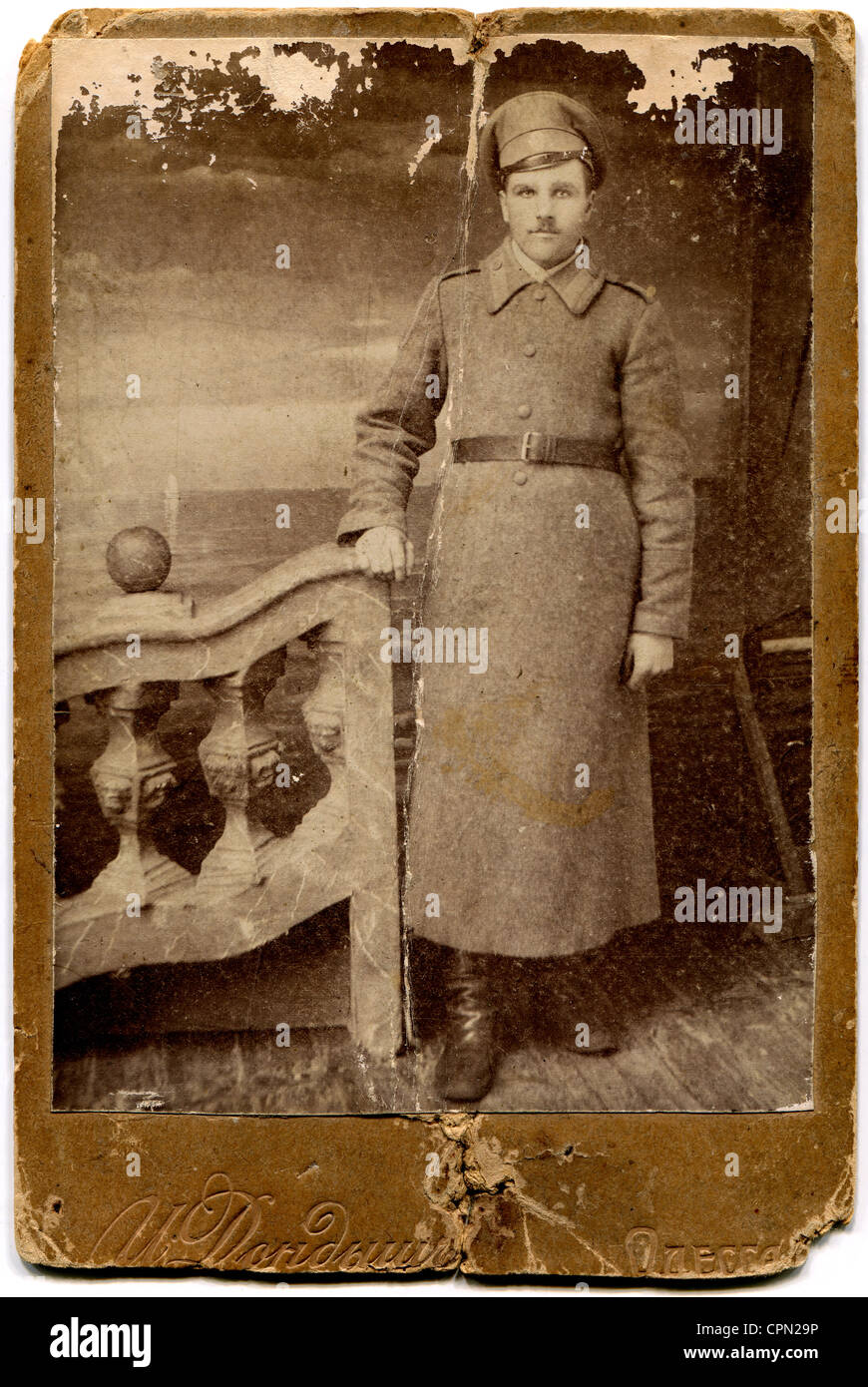 An antique photo shows soldiers Stock Photo - Alamy