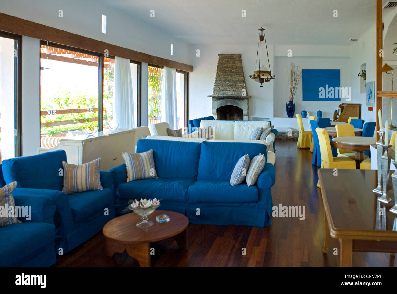 Europe Greece, Crete, touristic facilities of Elounda bay. Stock Photo