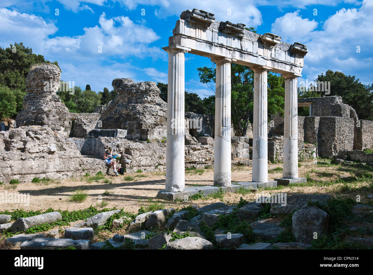 Europe Greece, Dodecanese, Kos, the western archaeological site Stock Photo