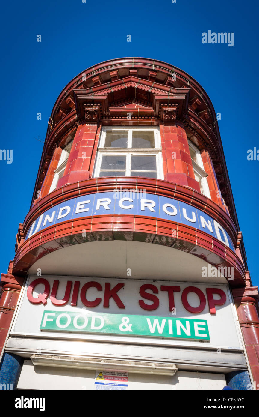 London , Chalk Farm underground subway metro station with old red tile