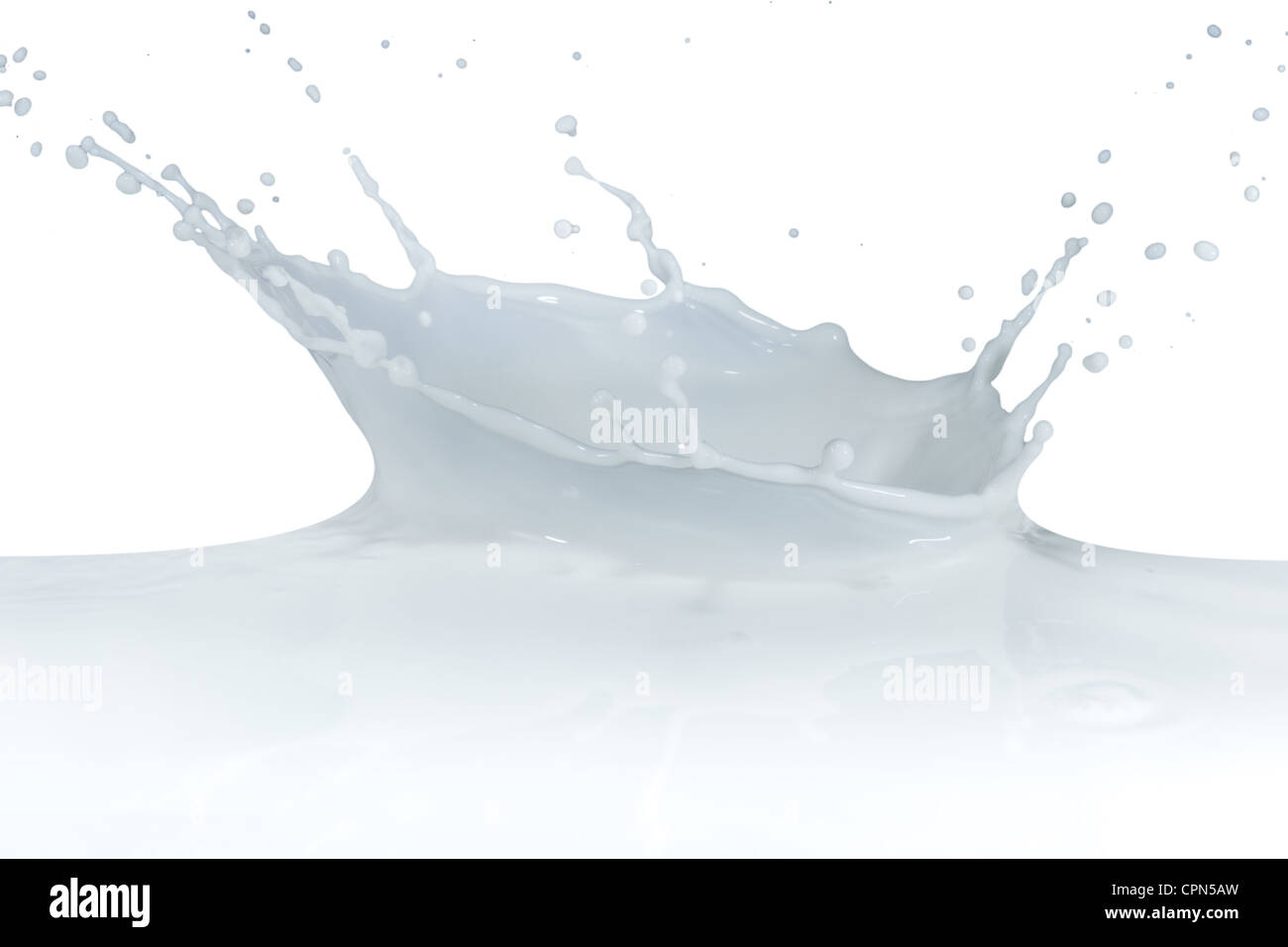 splashing milk isolated on white background Stock Photo - Alamy