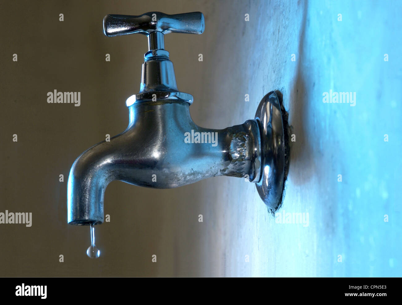 water, old tap, drip, Germany, waterdrop, symbol, symbols, clear tap water,  clean, drinking water, potable water, water shortage Stock Photo - Alamy
