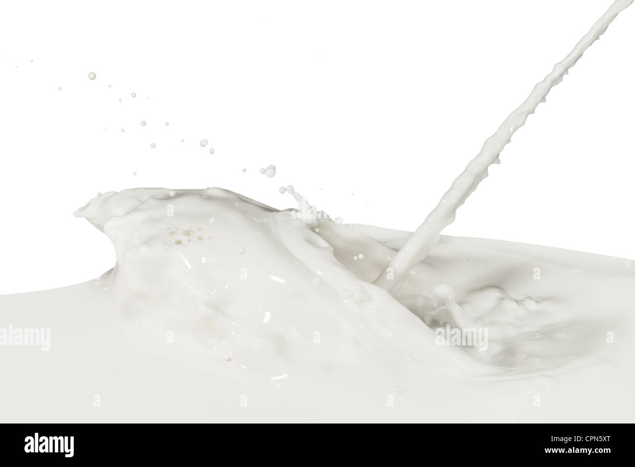 splashing milk isolated on white background Stock Photo - Alamy