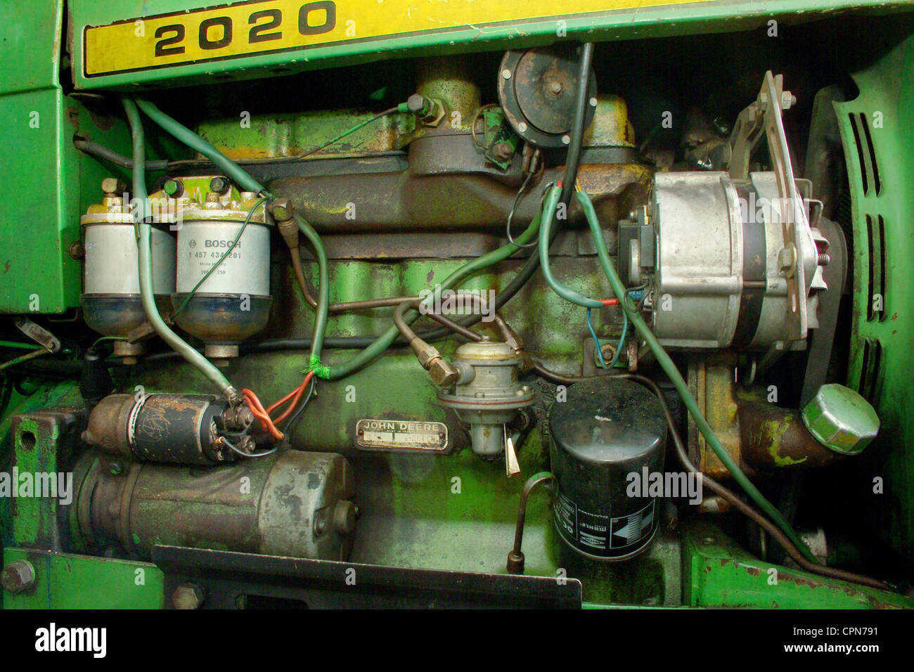 agriculture, engine, tractor, diesel engine, made by: John Deere, version  2020, diesel, 60 horsepower, technical insides, France, 1967, green,  agriculture, farming, technology, technologies, technics, Made in France,  60s, motor, motors, automotive ...