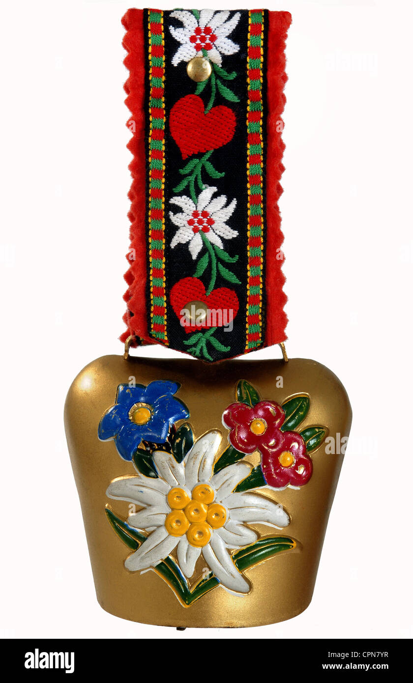 Kitsch souvenir cow bell souvenir hi-res stock photography and images