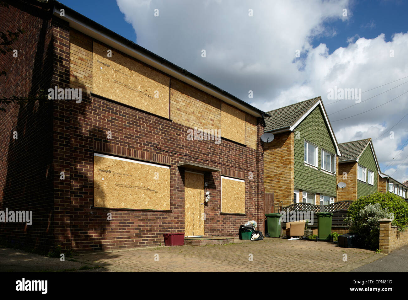 Boarded up housing in Bexleyheath, Kent, London,UK Stock Photo - Alamy