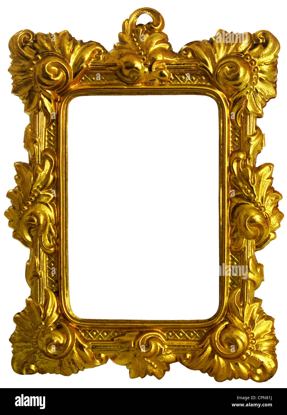 fine arts, picture frame, golden picture frame, wrought brass, gold
