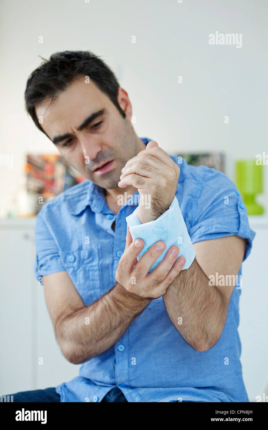 COLD THERAPY MAN Stock Photo Alamy