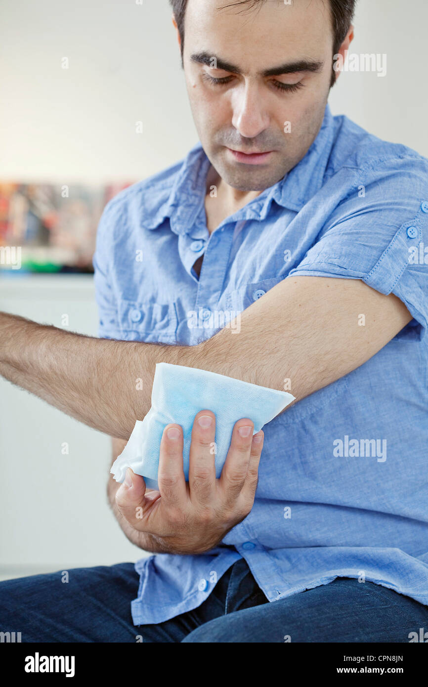 COLD THERAPY MAN Stock Photo Alamy